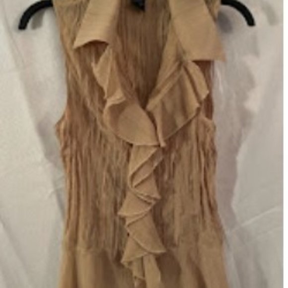 Shimmering Gold Studio 1940 Sleeveless Top Size Large - Picture 1 of 7